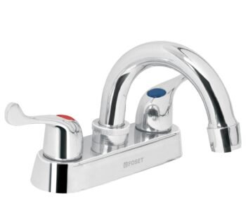 Mezcladora 4" para Lavabo Cuello Curvo Manerales Palanca