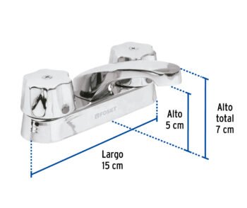 Mezcladora 4" para Lavabo Nariz Larga Cartucho Cerámico