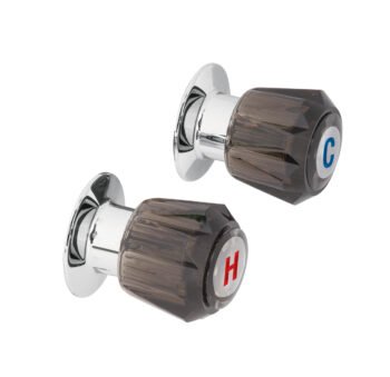 Juego de 2 Manerales Acrílico Humo para Regadera