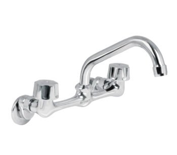 Mezcladora Fregadero 8" Cromo Instalación a Pared