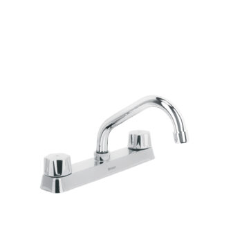 Mezcladora 8" Fregadero Cromo Cuello Corto