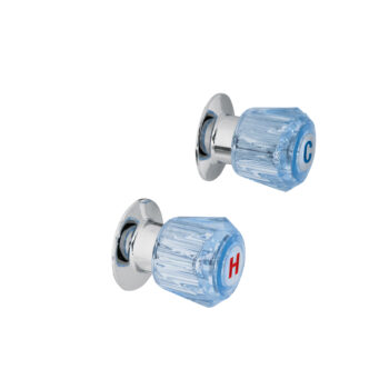 Juego De 2 Manerales Acrílico Azul Para Regadera