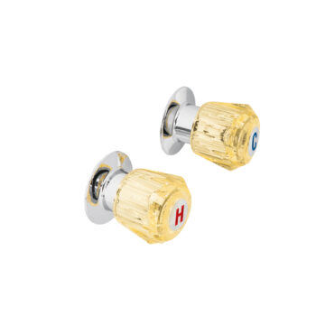 Juego De 2 Manerales Acrílico Ámbar Para Regadera