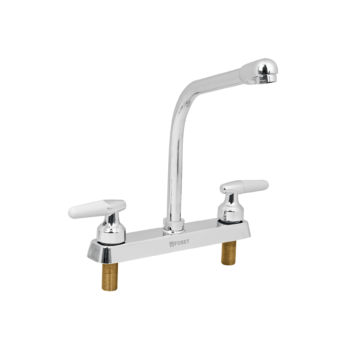 Mezcladora 8" Fregadero Cromo Cuello Cobra