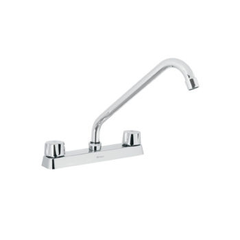 Mezcladora 8" Fregadero Cromo Cuello Largo