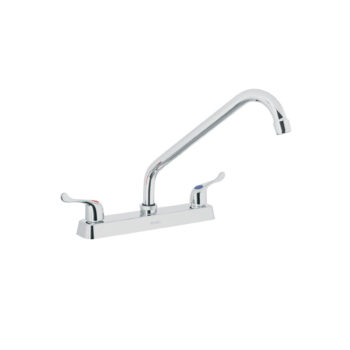 Mezcladora 8" Fregadero Cromo Cuello Largo Palanca